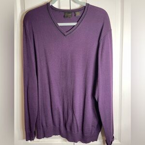 Joseph Purple V-Neck Men's Sweater